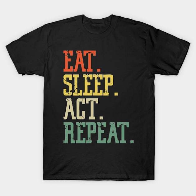 acting vintage and funny sleep T-Shirt by Uni0horse